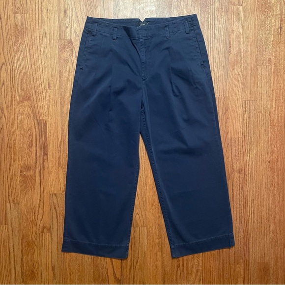 NWT J. Crew Chino cotton double pleated crop pants size 16 - Picture 1 of 14